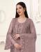 Picture of Fine Net Dim Gray Straight Cut Salwar Kameez