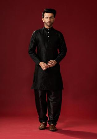 Picture of Elegant Cotton Black Kurtas