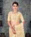 Picture of Excellent Chiffon Pale Golden Rod Saree