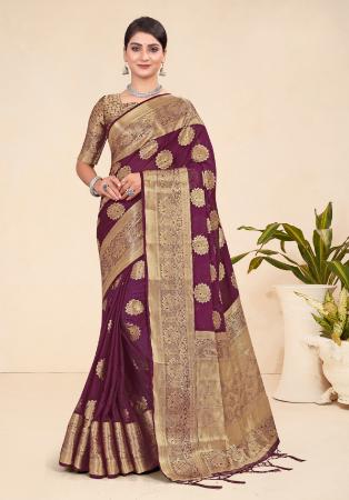 Picture of Statuesque Chiffon Brown Saree