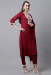 Picture of Pleasing Cotton Maroon Readymade Salwar Kameez