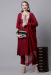 Picture of Pleasing Cotton Maroon Readymade Salwar Kameez