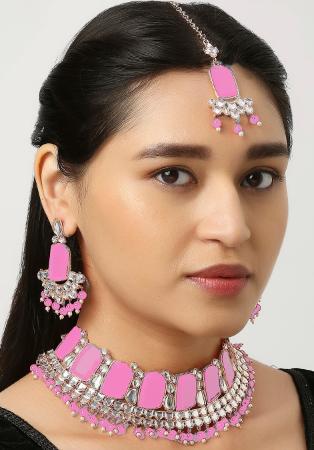 Picture of Magnificent Hot Pink Necklace Set