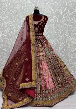 Picture of Radiant Linen Maroon Lehenga Choli