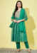 Picture of Beauteous Chiffon Dark Cyan Readymade Salwar Kameez