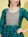 Picture of Charming Chiffon Teal Readymade Salwar Kameez