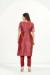 Picture of Shapely Silk Dark Red Straight Cut Salwar Kameez