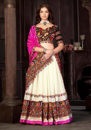 Picture of Taking Silk Antique White Lehenga Choli