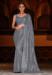 Picture of Beautiful Georgette Light Slate Grey Saree