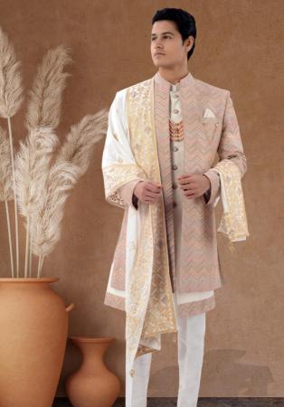 Picture of Grand Silk Tan Sherwani