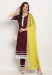 Picture of Cotton Dark Olive Green Readymade Salwar Kameez