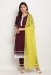 Picture of Cotton Dark Olive Green Readymade Salwar Kameez