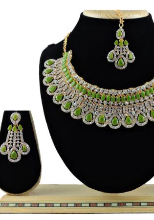 Picture of Resplendent Dark Khaki Necklace Set