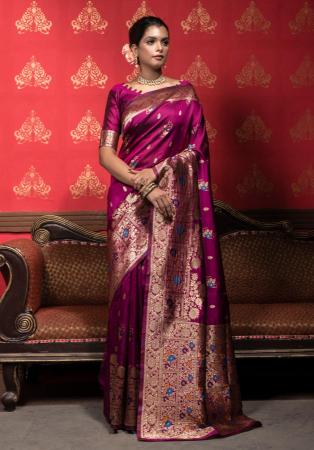 Picture of Superb Silk Medium Orchid Saree