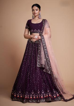 Picture of Radiant Georgette Brown Lehenga Choli