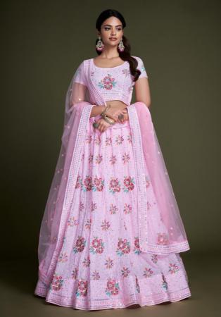 Picture of Pretty Georgette Thistle Lehenga Choli