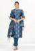 Picture of Silk Midnight Blue Straight Cut Salwar Kameez