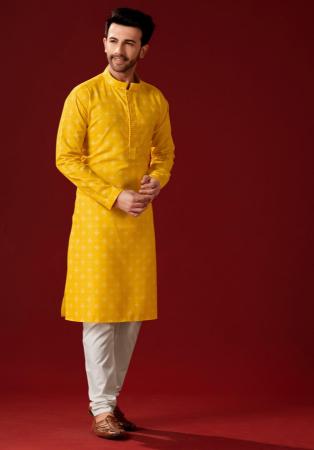 Picture of Comely Cotton Dark Golden Rod Kurtas