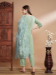 Picture of Exquisite Silk Dark Sea Green Readymade Salwar Kameez