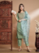 Picture of Exquisite Silk Dark Sea Green Readymade Salwar Kameez