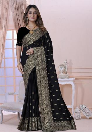 Picture of Magnificent Silk Black Saree