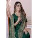 Picture of Good Looking Silk Dark Green Saree