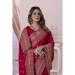 Picture of Gorgeous Silk Dark Red Saree