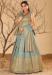 Picture of Delightful Silk Dark Sea Green Readymade Gown