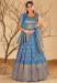 Picture of Shapely Silk Royal Blue Readymade Gown