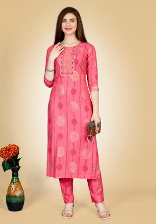 Picture of Splendid Rayon Pale Violet Red Kurtis & Tunic