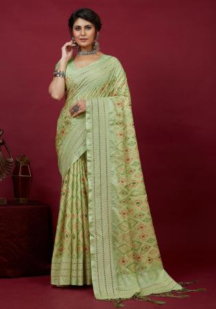 Picture of Ideal Cotton & Silk Dark Sea Green Saree