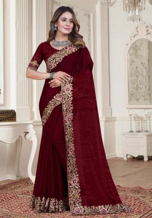 Picture of Admirable Silk Saddle Brown Saree