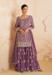 Picture of Georgette Rosy Brown Straight Cut Salwar Kameez