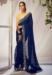 Picture of Beautiful Georgette Midnight Blue Saree