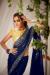 Picture of Beautiful Georgette Midnight Blue Saree