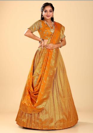 Picture of Splendid Silk Dark Salmon Lehenga Choli