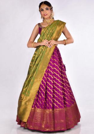 Picture of Lovely Silk Purple Lehenga Choli