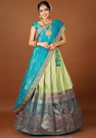 Picture of Beautiful Silk Tan Lehenga Choli