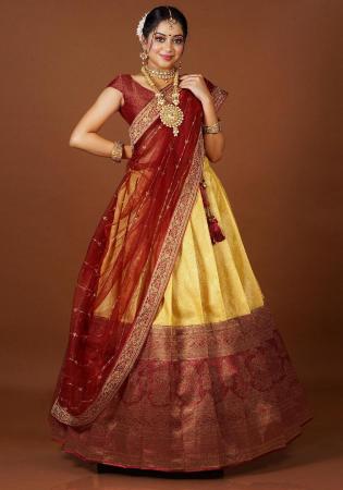 Picture of Gorgeous Silk Khaki Lehenga Choli