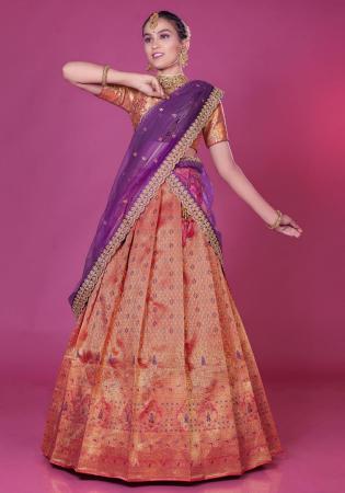 Picture of Admirable Silk Dark Salmon Lehenga Choli