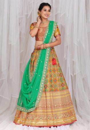 Picture of Pleasing Silk Chocolate Lehenga Choli