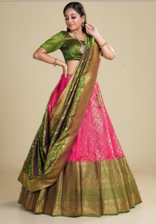 Picture of Graceful Silk Light Coral Lehenga Choli