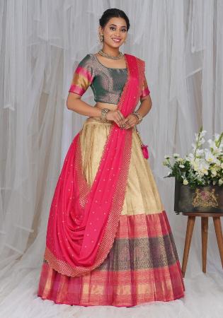 Picture of Charming Silk Tan Lehenga Choli