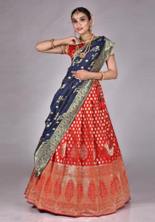 Picture of Charming Silk Crimson Lehenga Choli