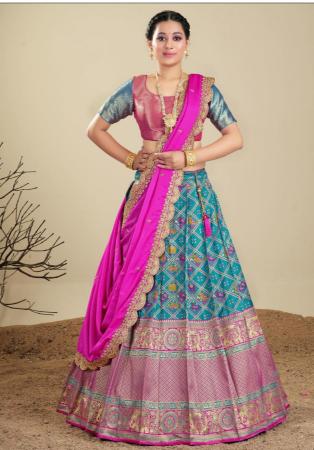 Picture of Shapely Silk Light Sea Green Lehenga Choli