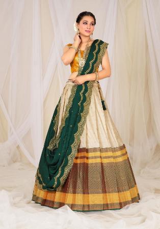 Picture of Fine Silk Tan Lehenga Choli