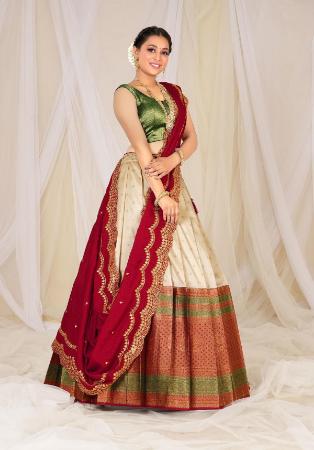 Picture of Gorgeous Silk Tan Lehenga Choli