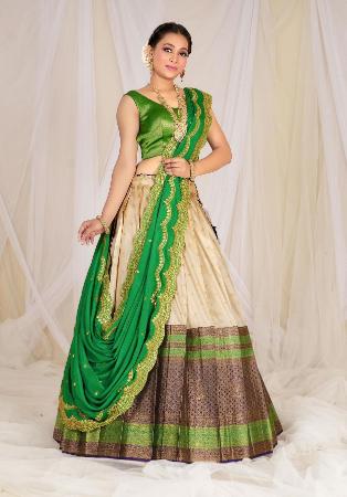 Picture of Pleasing Silk Tan Lehenga Choli