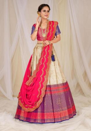 Picture of Splendid Silk Tan Lehenga Choli