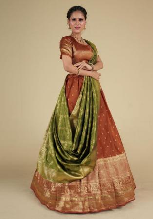 Picture of Taking Silk Brown Lehenga Choli